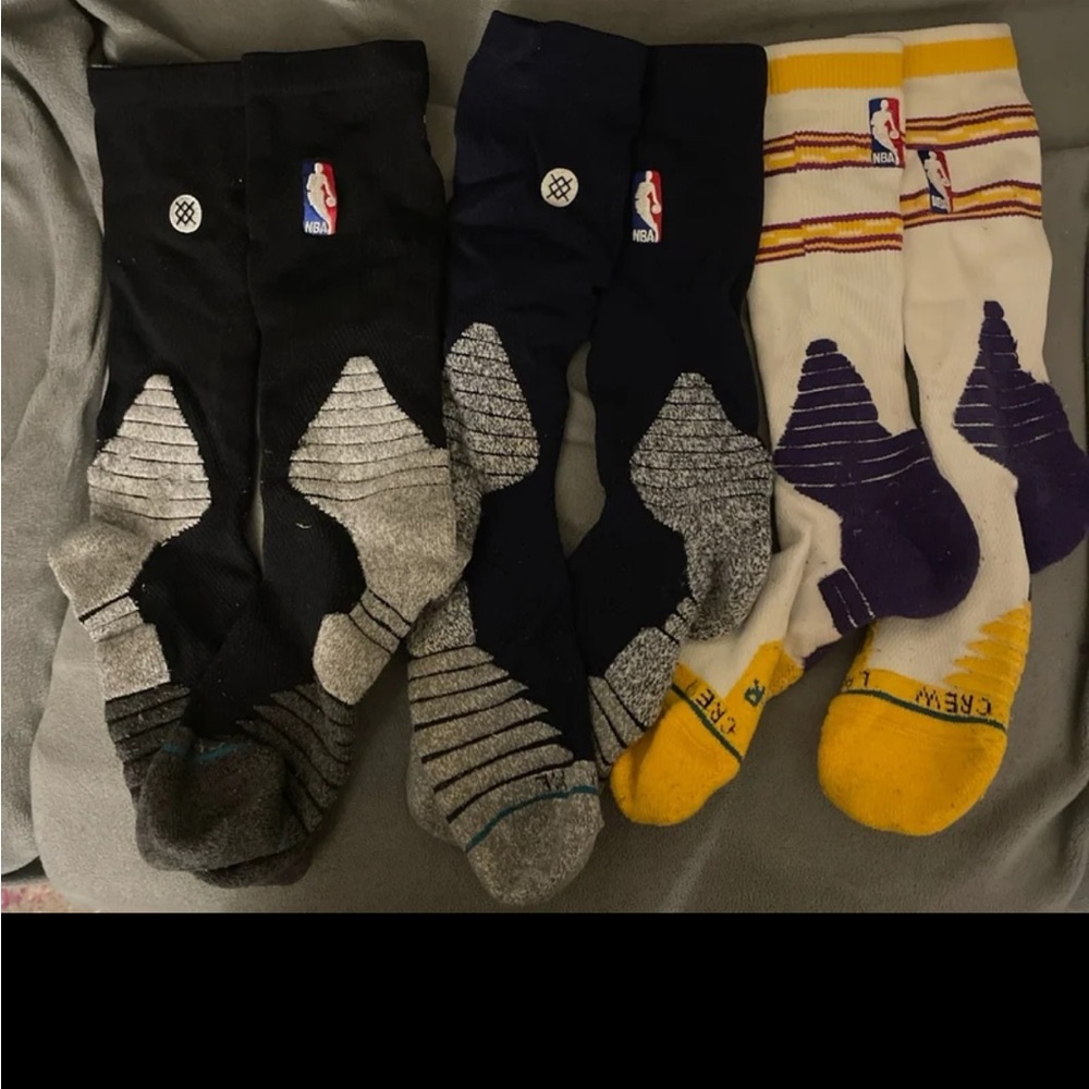 Stance Black, Navy, and White Athletic Socks